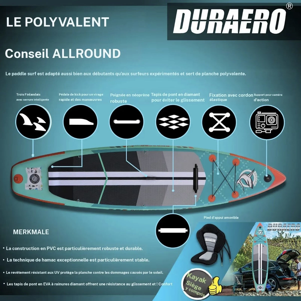 Planche de paddle gonflable