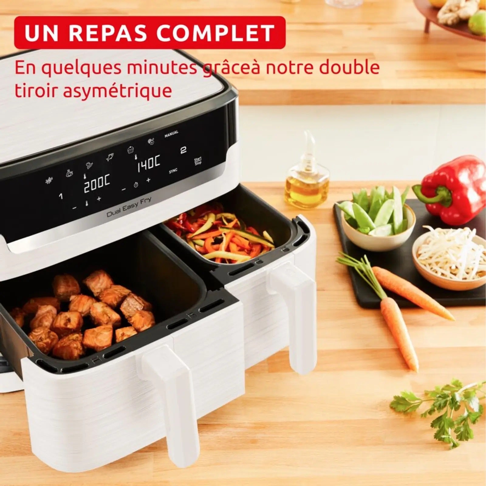 Airfryer Dual Easy Fry 8L Moulinex